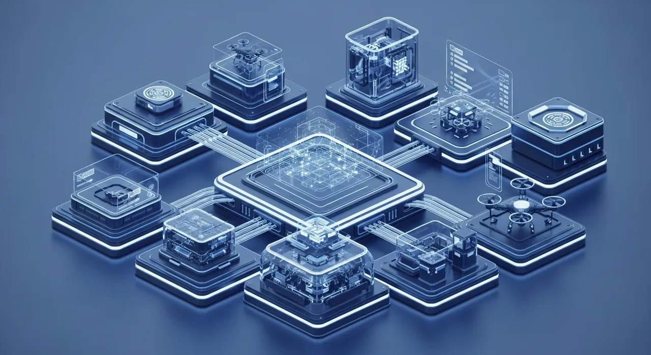 Integrated digital platform system showing how Estage components work together